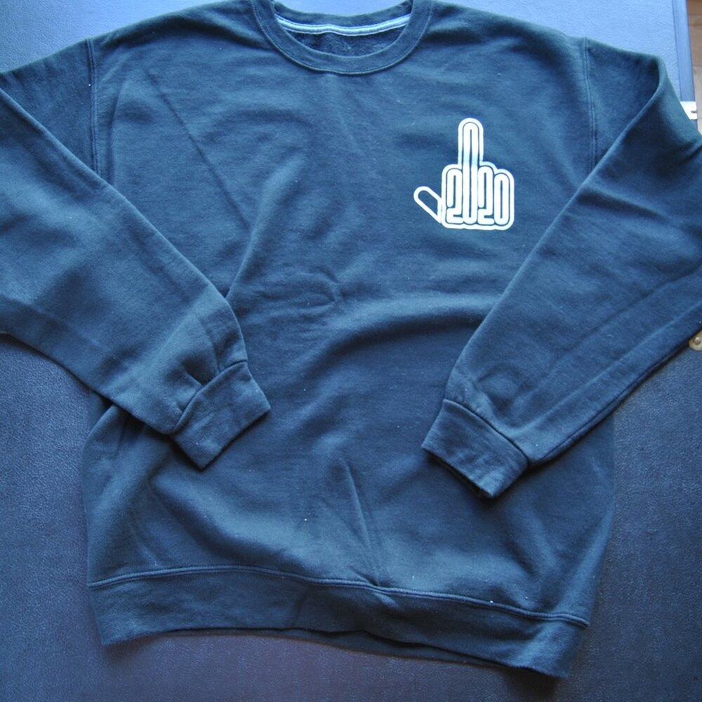 F*** 2020 Black Crewneck Sweater Medium